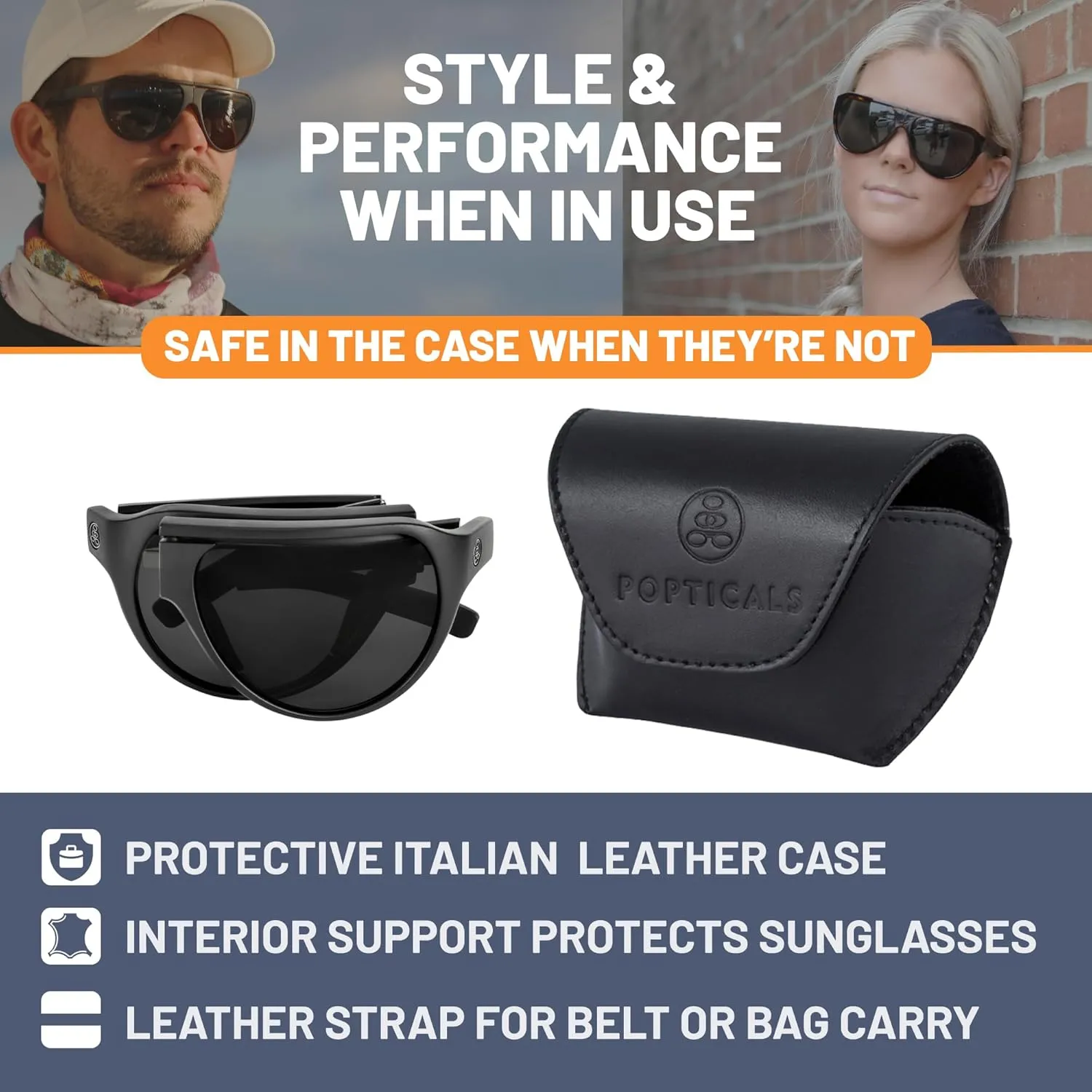 PopAir Foldable and Oversized Aviator Sunglasses for Women and Men