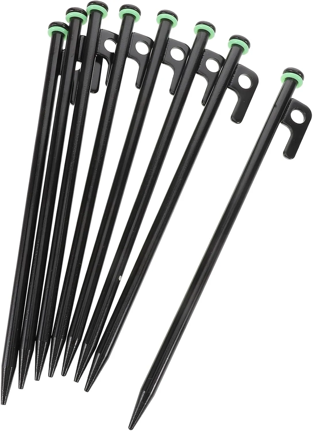 POPETPOP 1Set Heavy Duty Outdoor Tent Stakes with Glow Ring Steel Pegs for Camping Hiking and Beach Use Unbreakable Design for Enhanced Visibility and Versatile Ground Compatibility