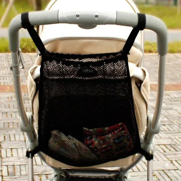 Portable Large Capacity Baby Stroller Hanging Net Bag