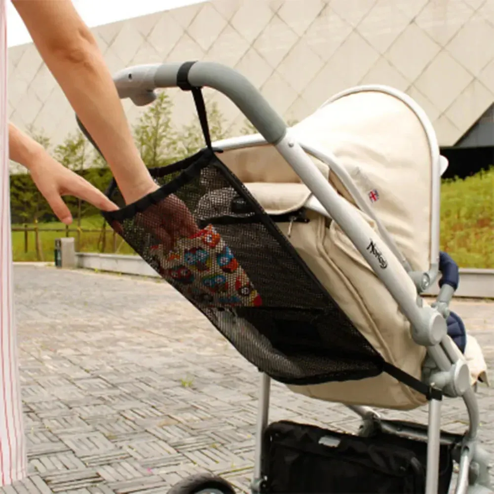 Portable Large Capacity Baby Stroller Hanging Net Bag