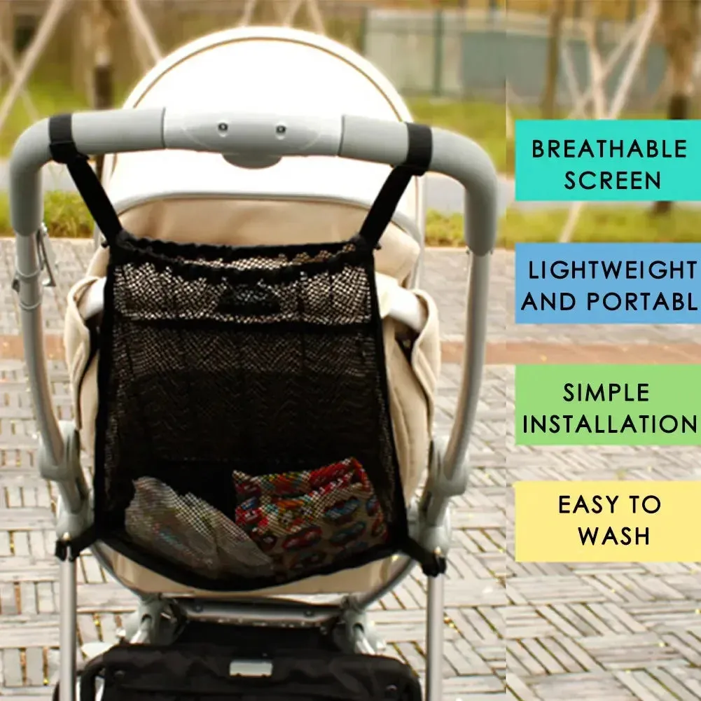 Portable Large Capacity Baby Stroller Hanging Net Bag