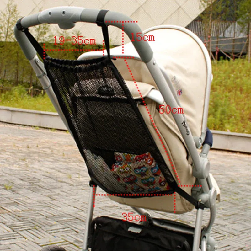 Portable Large Capacity Baby Stroller Hanging Net Bag