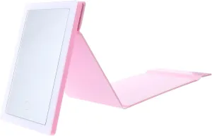 Portable LED Makeup Mirror with Brightness Foldable Design for Travel and Desktop Use High Definition Surface Present for Women and Friends