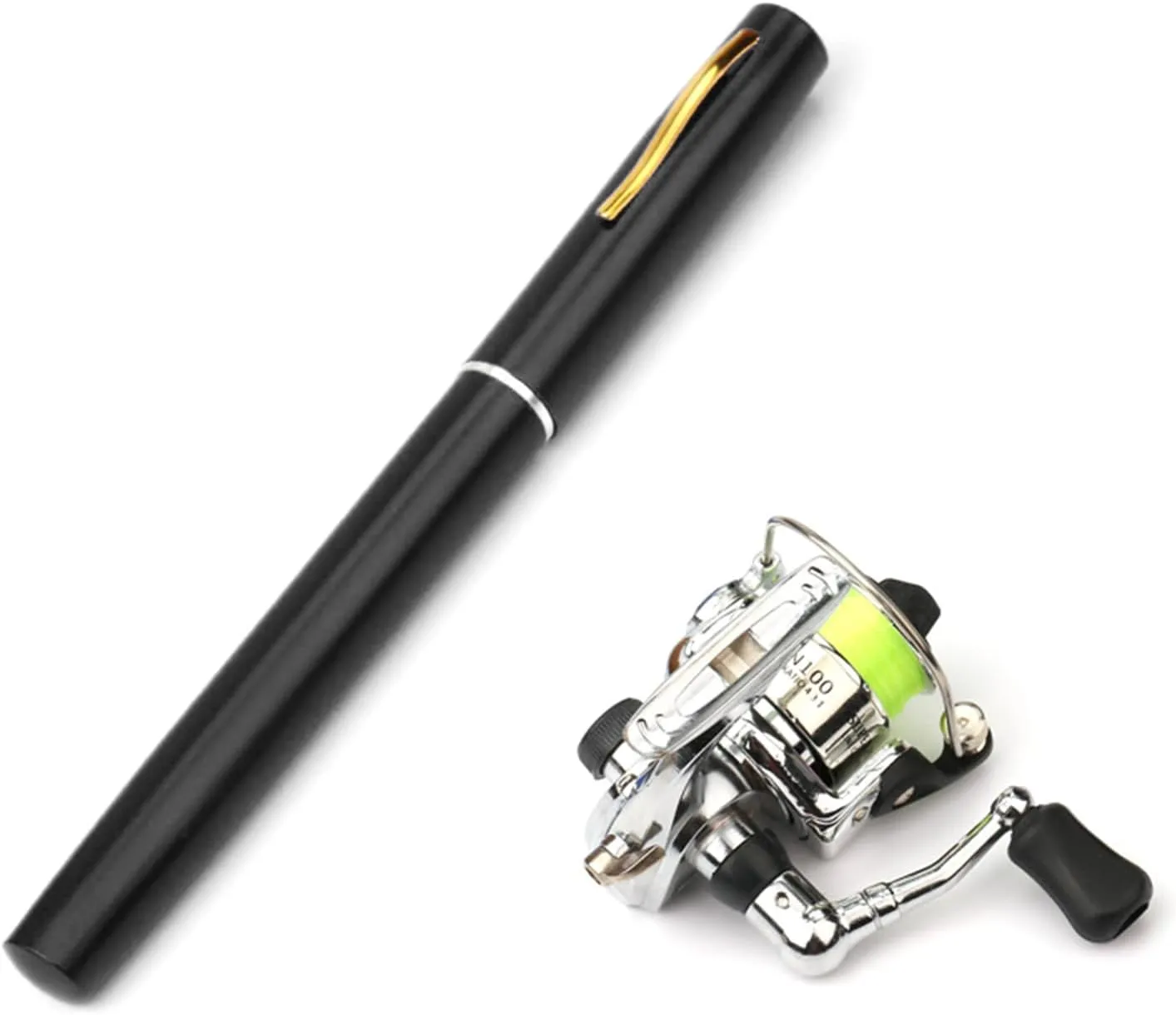 Portable Pocket Fishing Rod Telescopic Pen Shaped Fishing Rod Fishing Rod for Salt/Freshwater Fishing