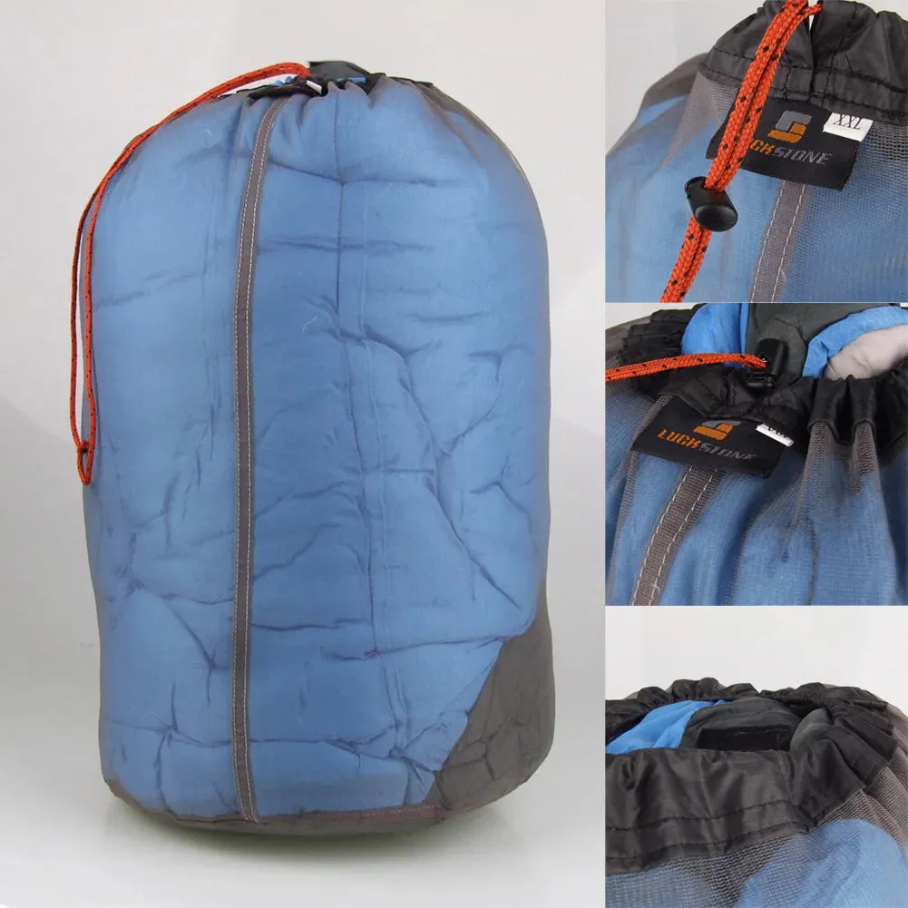 Portable Travel Camping Sports Ultralight Mesh Storage Bag Stuff Sack Drawstring Outdoor Camping Travel Storage Bag Outdoor Tool