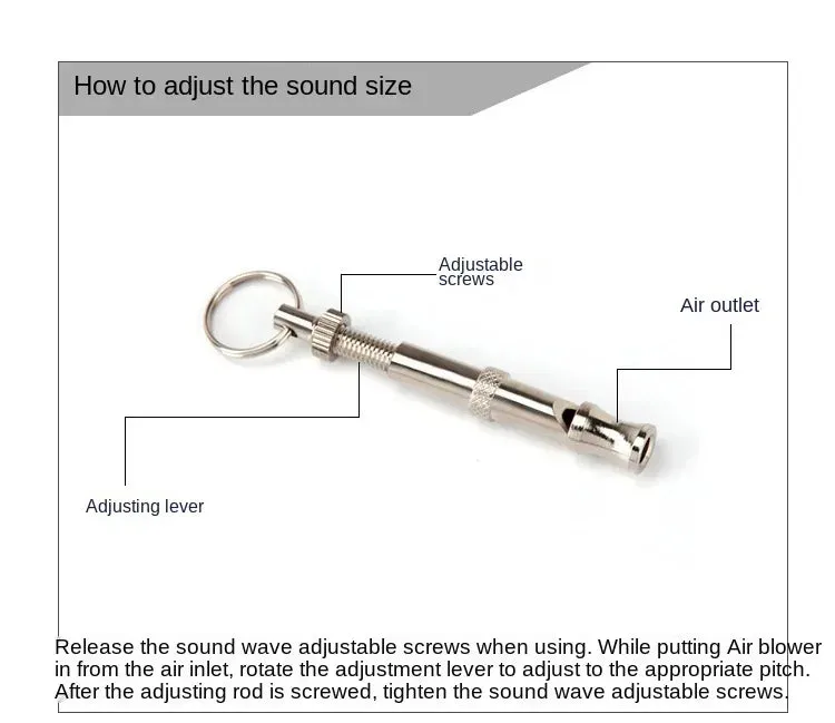 Premium Stainless Steel Adjustable Dog Training Whistle