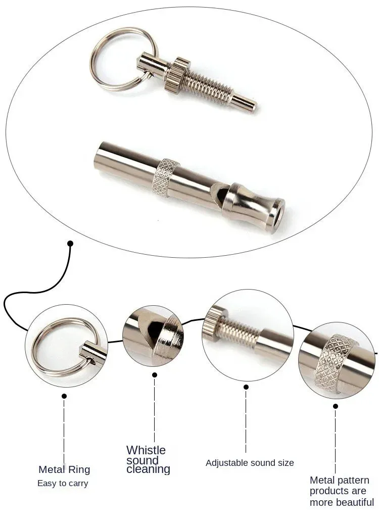 Premium Stainless Steel Adjustable Dog Training Whistle