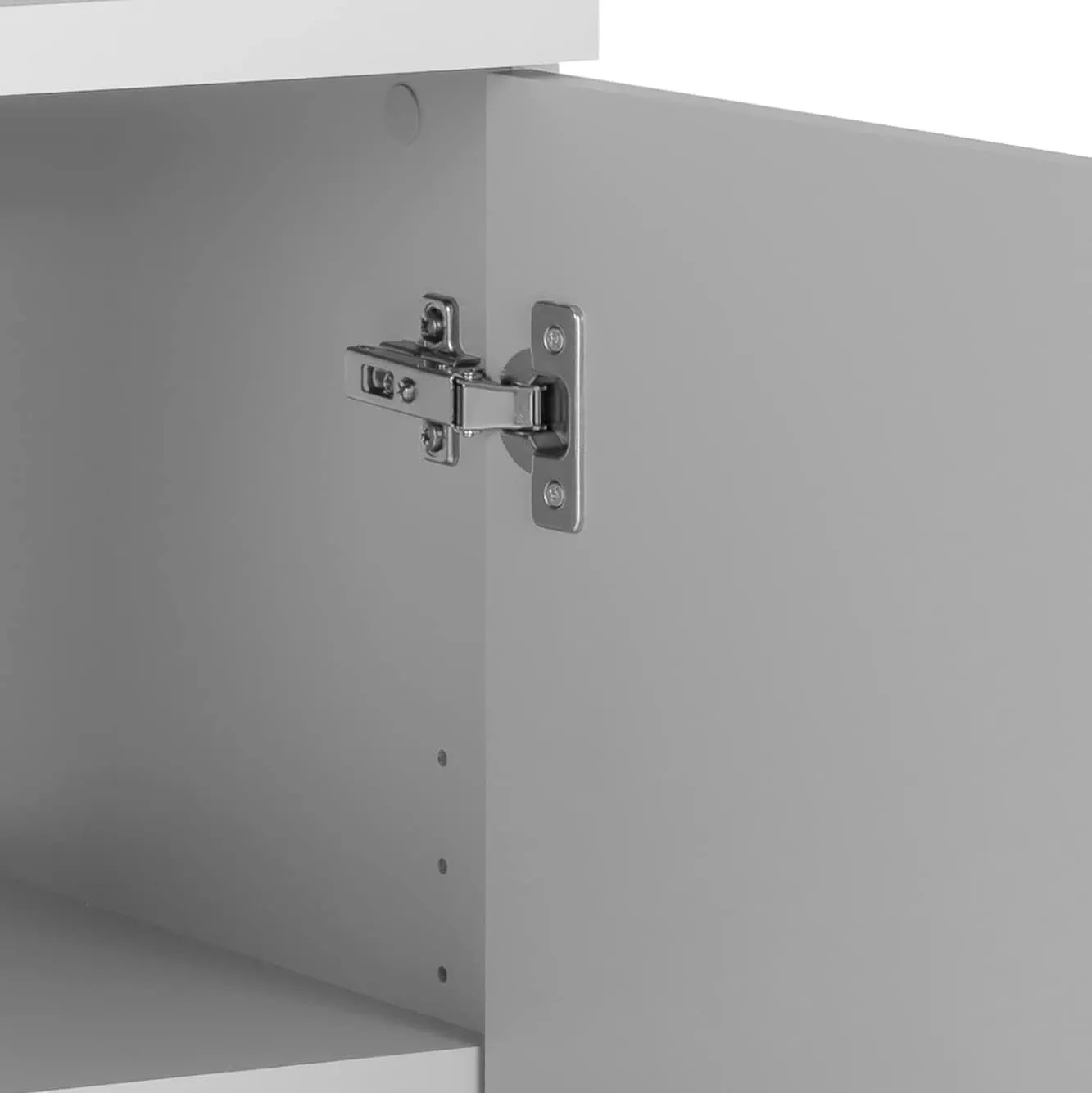 Prepac HangUps 120" Wide 6-piece Wall Mounted Garage Cabinets, Wood Wall Storage Cabinets with 8 Adjustable Shelves, 2 Fixed Shelves, 6 Drawers, Garage Organizers with Metal Hanging Rail, Light Gray