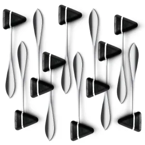 Primacare DH-3692-10 Pack of 10 Taylor Neuro Hammers with Stealth Black Heads, Stainless Steel Percussion Reflex Hammers, Doctor and Surgical Tools, Medical Supplies for Surgeons and Nurses, 7.5"