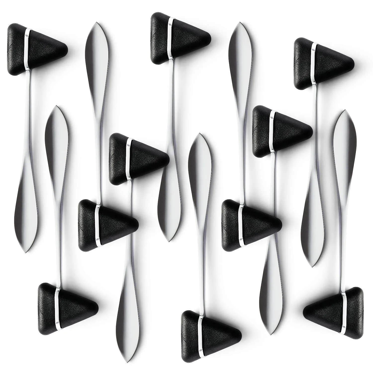 Primacare DH-3692-10 Pack of 10 Taylor Neuro Hammers with Stealth Black Heads, Stainless Steel Percussion Reflex Hammers, Doctor and Surgical Tools, Medical Supplies for Surgeons and Nurses, 7.5"