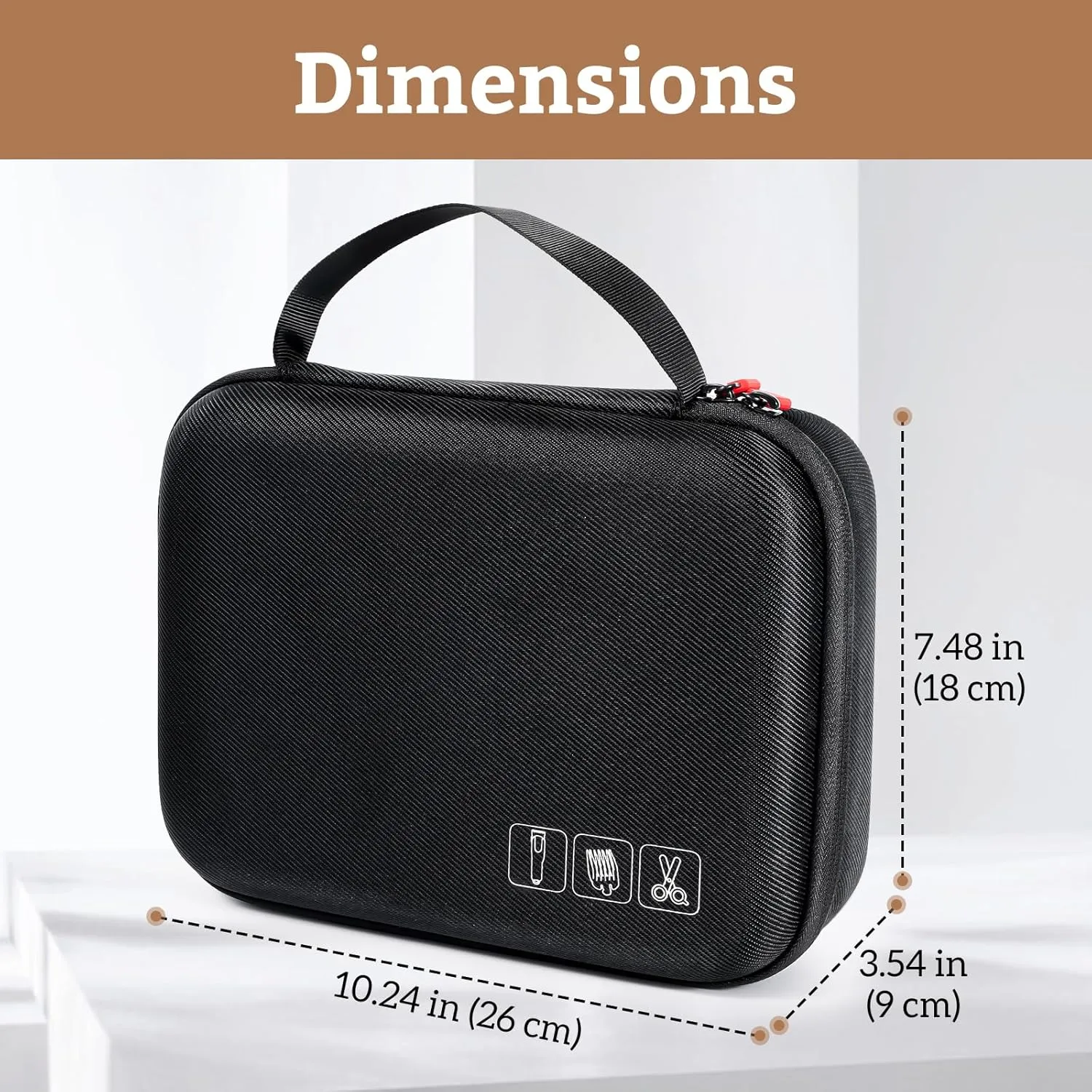 ProCase Hard Travel Case for Hair Clippers, Hair Cutting Barber Supplies Holder, Trimmer Organizer Storage Bag for Hatteker/Oneisal/Wahl 5Star/Andis Men Razor Guard Grooming Kits