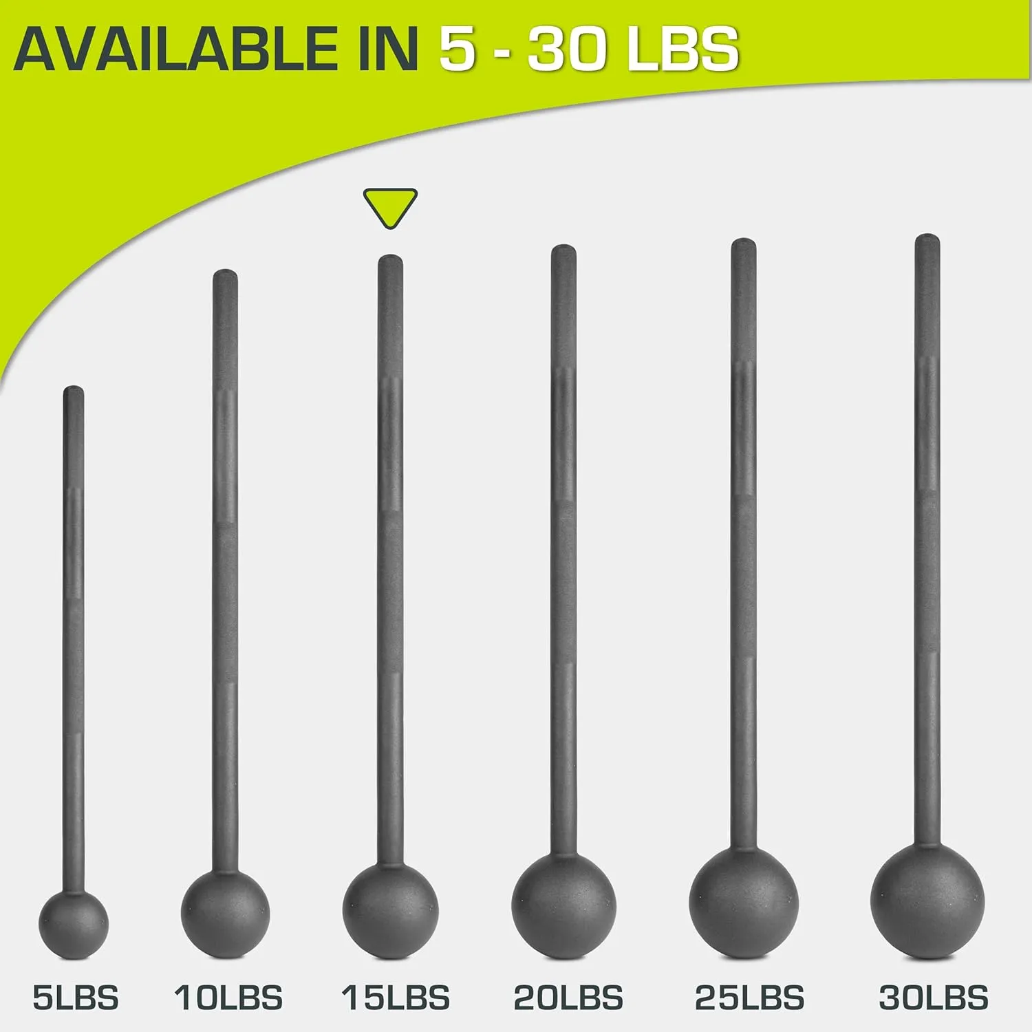 ProsourceFit Steel Macebell, Heavy Duty Steel Mace, Workout Mace with Non-Slip Grip for Gada, Strength and Core Training