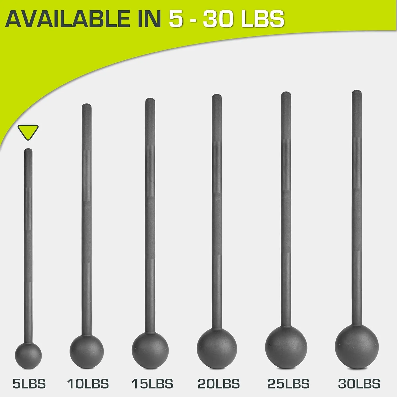 ProsourceFit Steel Macebell, Heavy Duty Steel Mace, Workout Mace with Non-Slip Grip for Gada, Strength and Core Training