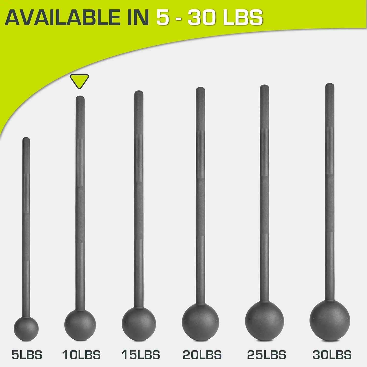 ProsourceFit Steel Macebell, Heavy Duty Steel Mace, Workout Mace with Non-Slip Grip for Gada, Strength and Core Training