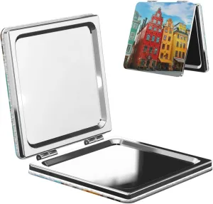 Public Square at Stockholm Mini Makeup Mirror Portable Pocket Cosmetic Mirror Folding Compact Mirror