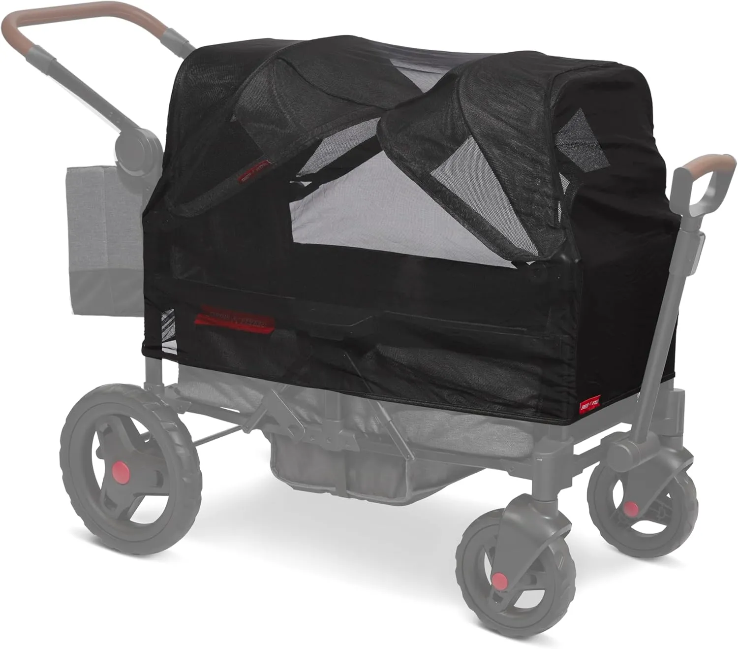 Radio Flyer Voya Stroller Wagon Accessory, Mosquito Mesh with Bag, Mosquito Netting Cover for 2 Seater Low Sides Stroller Wagon