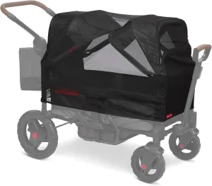 Radio Flyer Voya Stroller Wagon Accessory, Mosquito Mesh with Bag, Mosquito Netting Cover for 2 Seater Low Sides Stroller Wagon