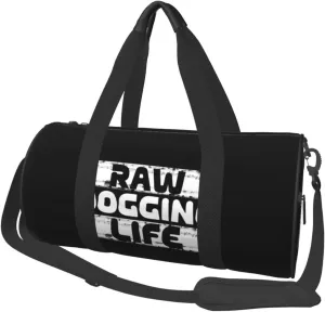 Raw Dogging Life Duffel Bag Gym Bag Travel Sports Tote Large Foldable Beach Swim Yoga1