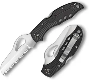 Rescue 2, Black FRN Handle, Serrated