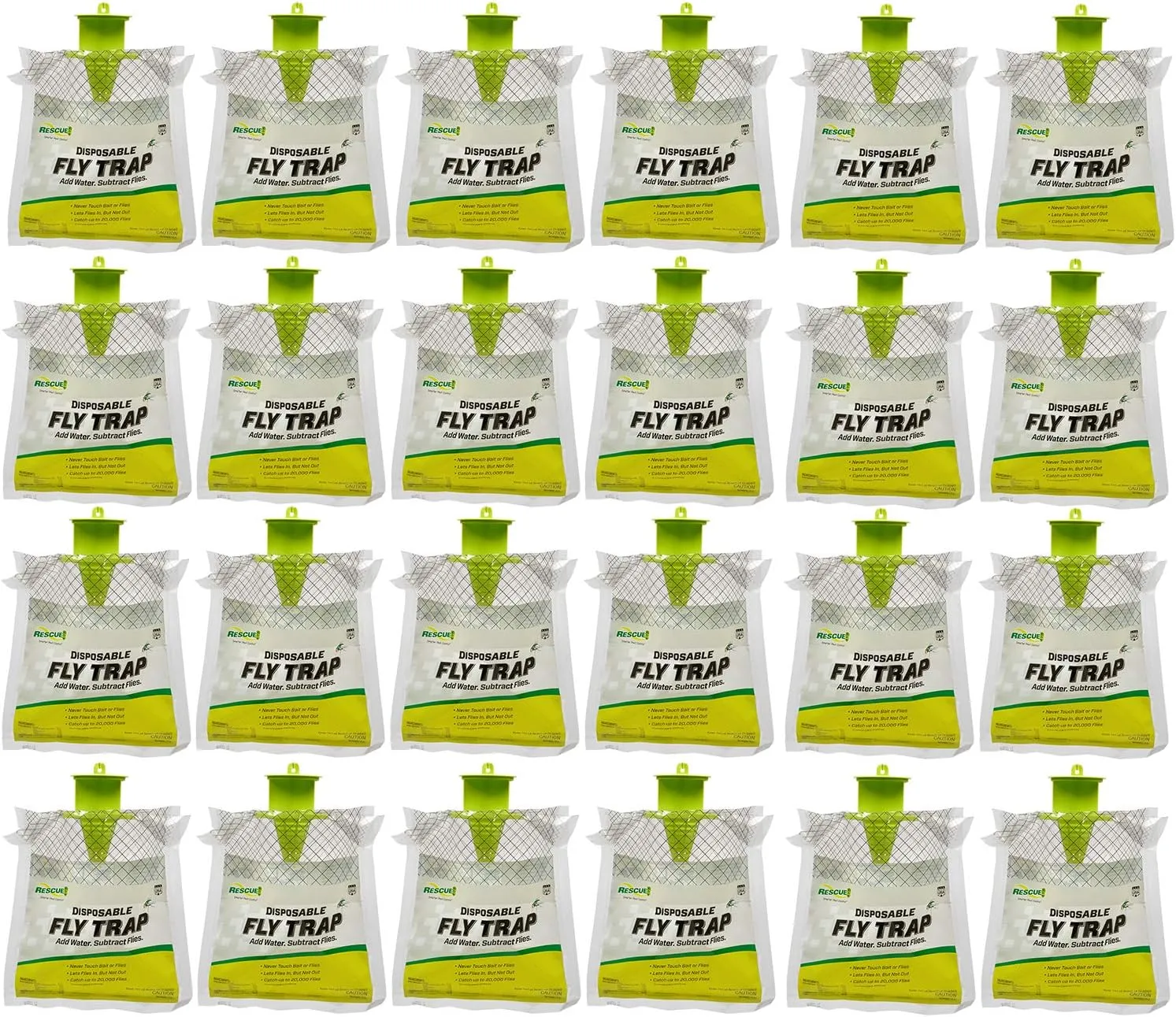 RESCUE! Outdoor Disposable Hanging Fly Trap - 24 Traps