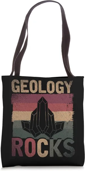 Retro Geology Rocks Geologist Paleontologist Funny Geology Tote Bag