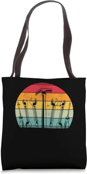 Retro Hammer Tools Carpenter Woodworker Carpentry Tote Bag