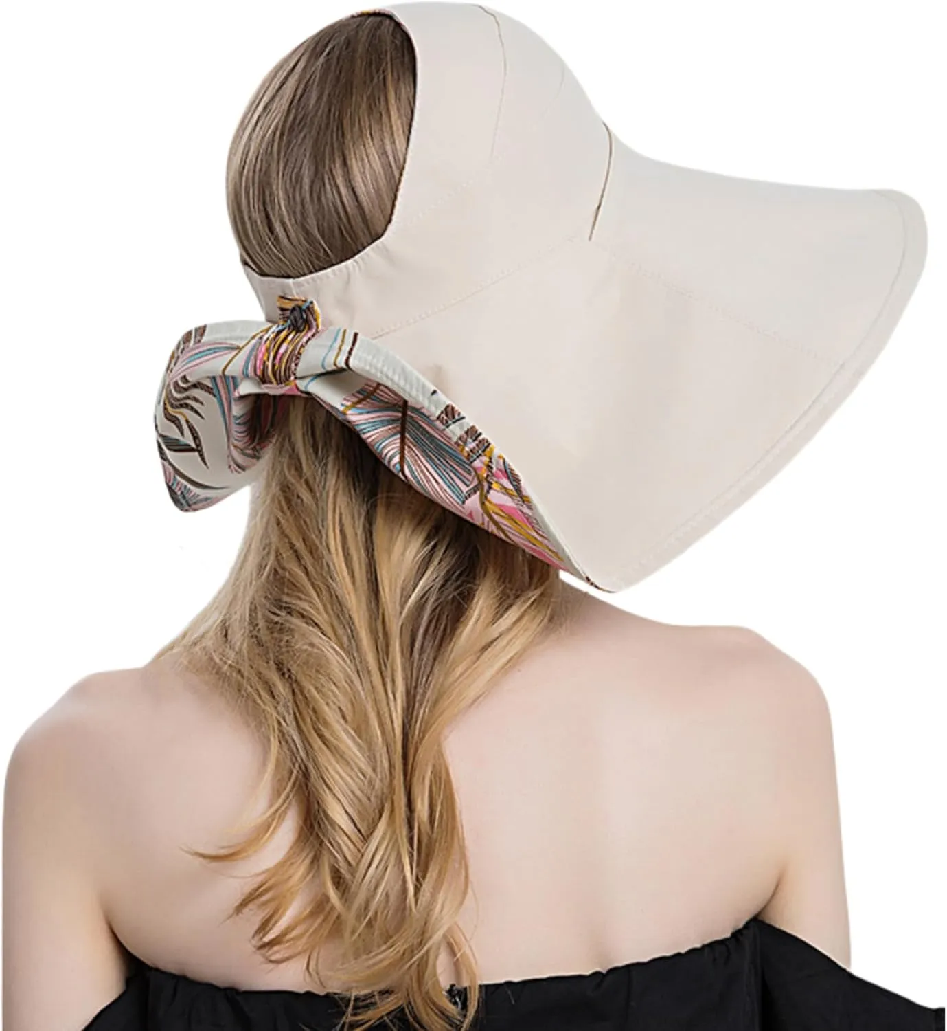 Reversible Floral Wide Brim Sun Hats for Women Packable UV Protection Hat Large Wired Edge Summer Beach Bucket Hat