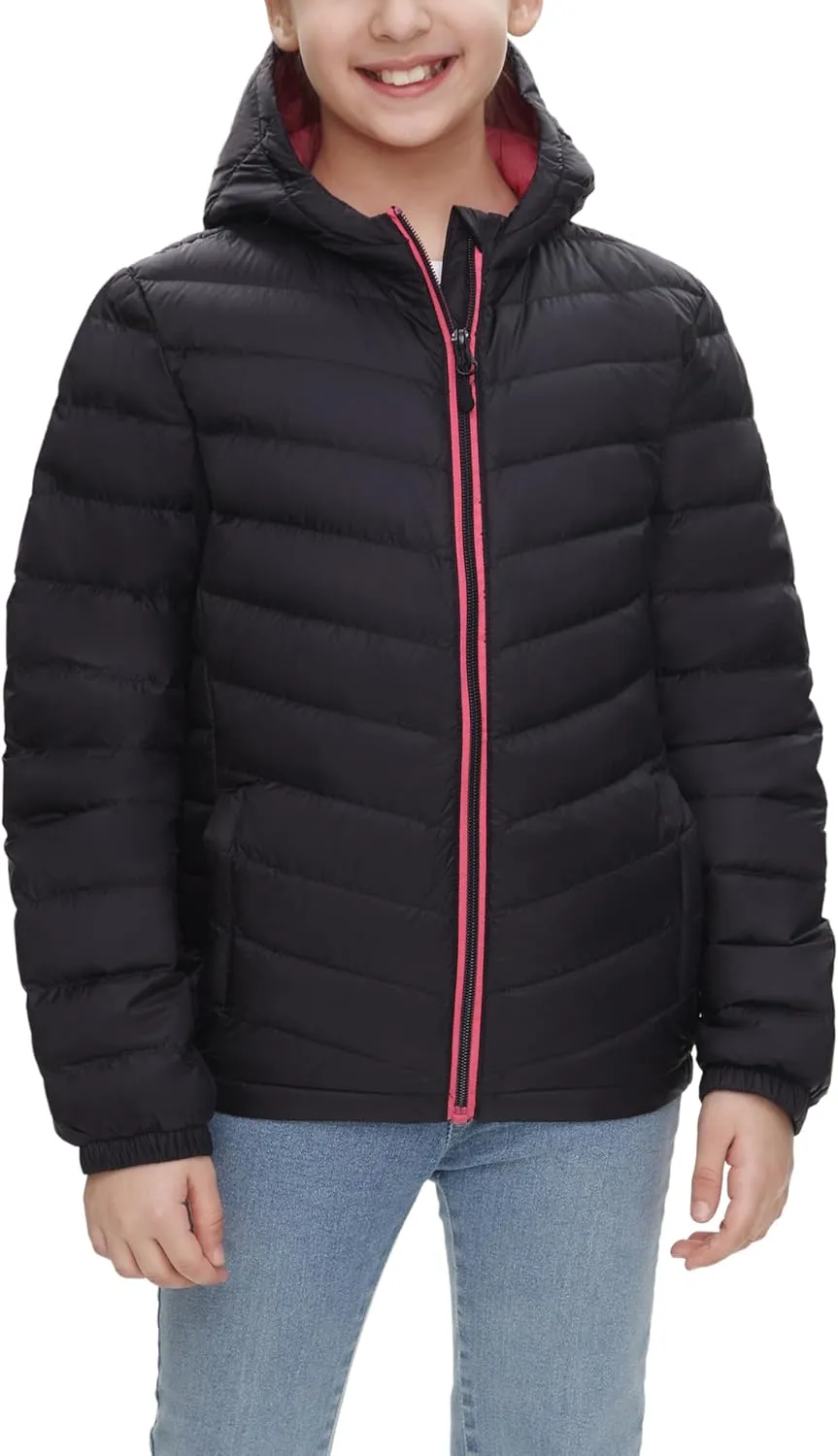 Rokka&Rolla Girls' Ultra Lightweight Packable Down Puffer Jacket Coat