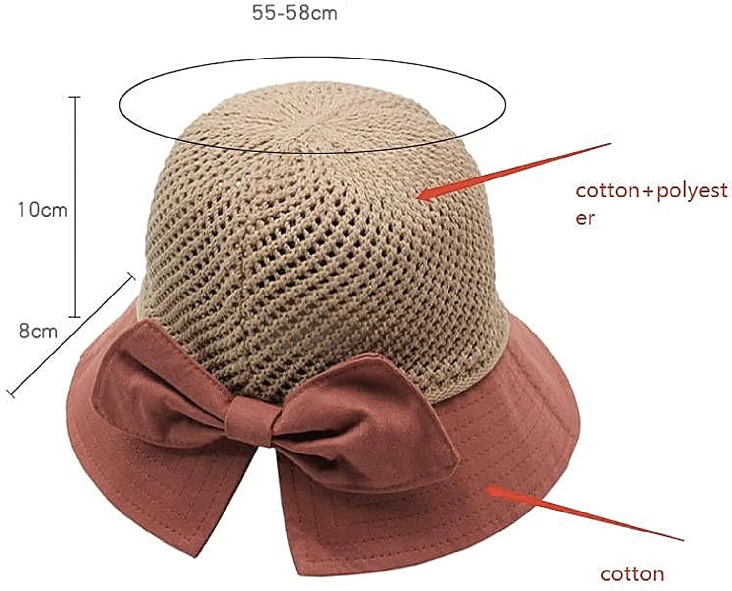 Roll Up Women's Girl's Floppy Summer Sun Beach Hat Foldable Wide Brim with Ribbon Fisherman Bucket Hat