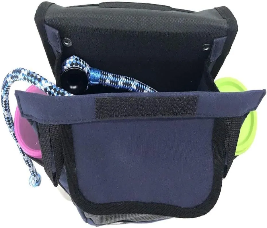 Rope Bag, Mesh Pocket, MK1, Navyline, Small - Durable Storage and Boating Solution for Ropes and Accessories