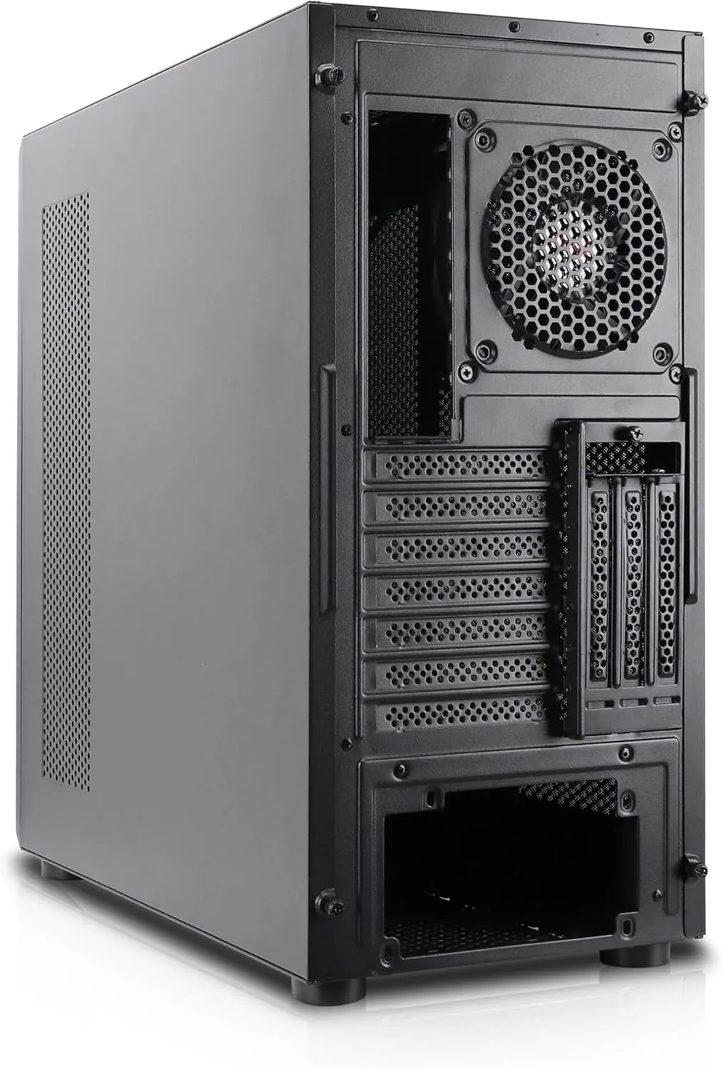 Rosewill Helium NAS Black ATX Mid Tower Computer Case, Mesh Panel, 4X 140mm PWM Fan, Ideal for DIY NAS, Media Servers, or Small Business Applications