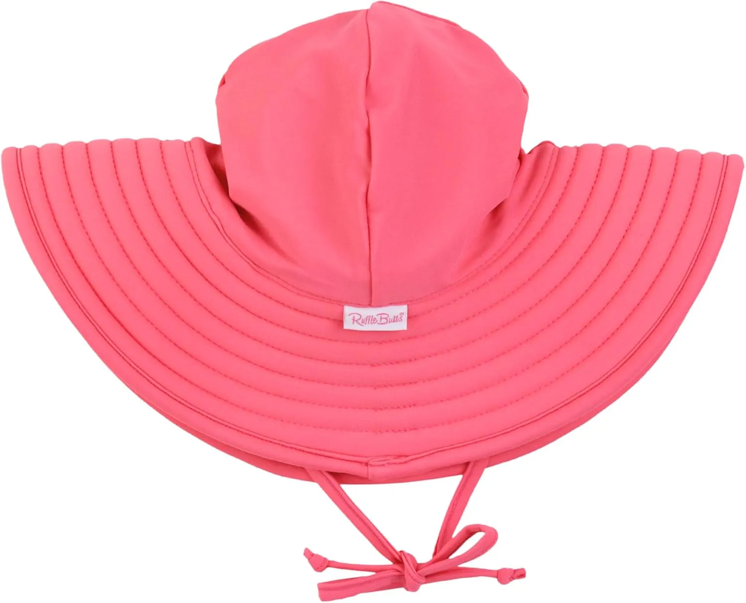 RuffleButts® Baby/Toddler Girls UPF 50  Sun Protective Wide Brim Swimwear Sun Hat