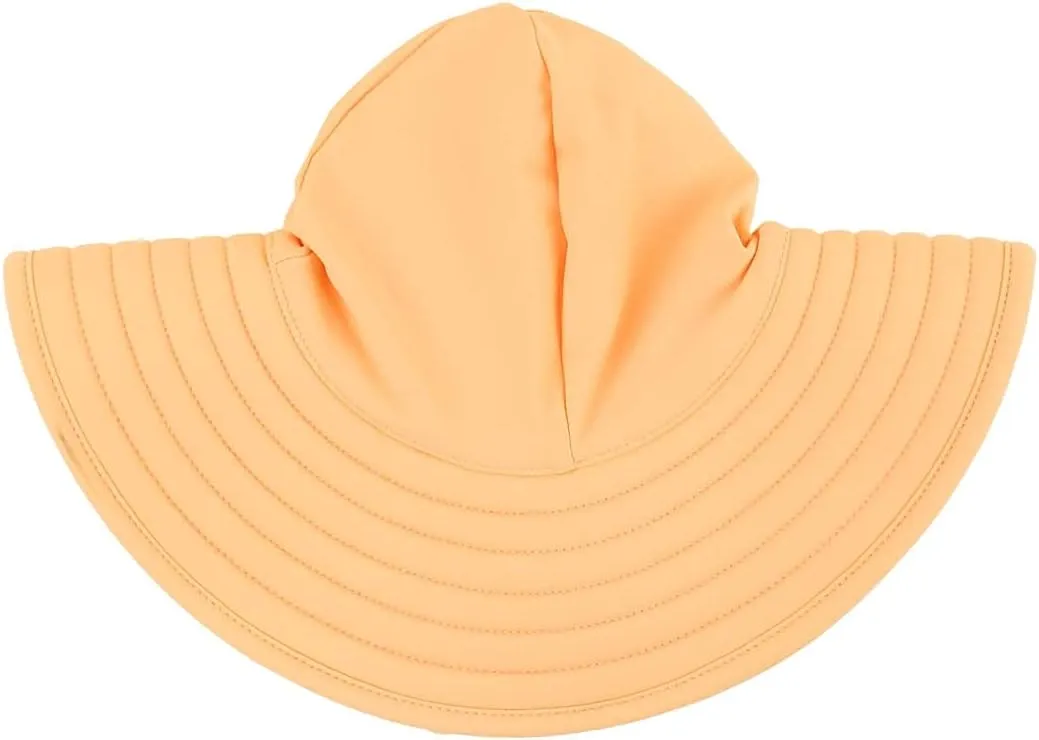 RuffleButts® Baby/Toddler Girls UPF 50  Sun Protective Wide Brim Swimwear Sun Hat