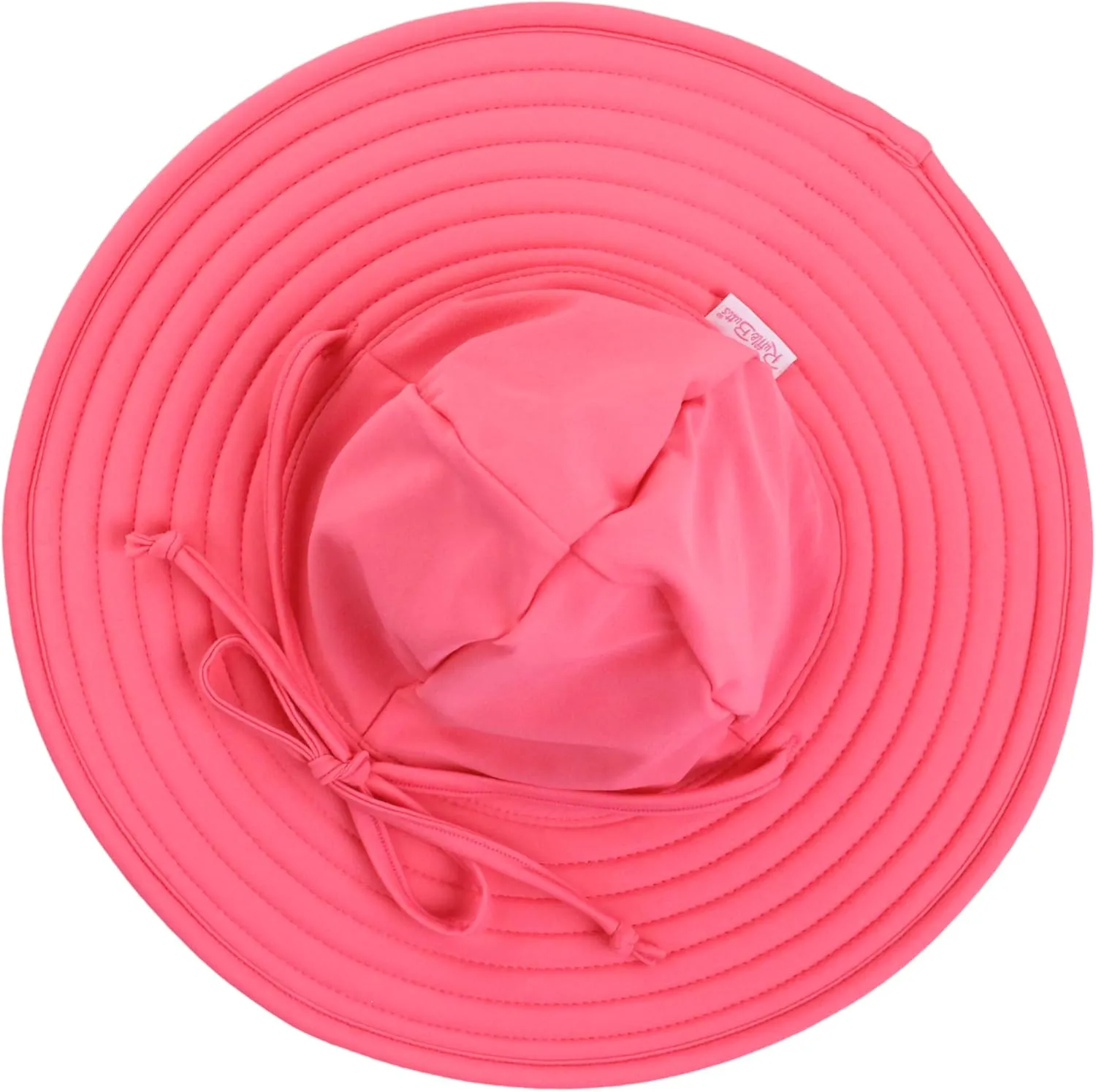 RuffleButts® Baby/Toddler Girls UPF 50  Sun Protective Wide Brim Swimwear Sun Hat