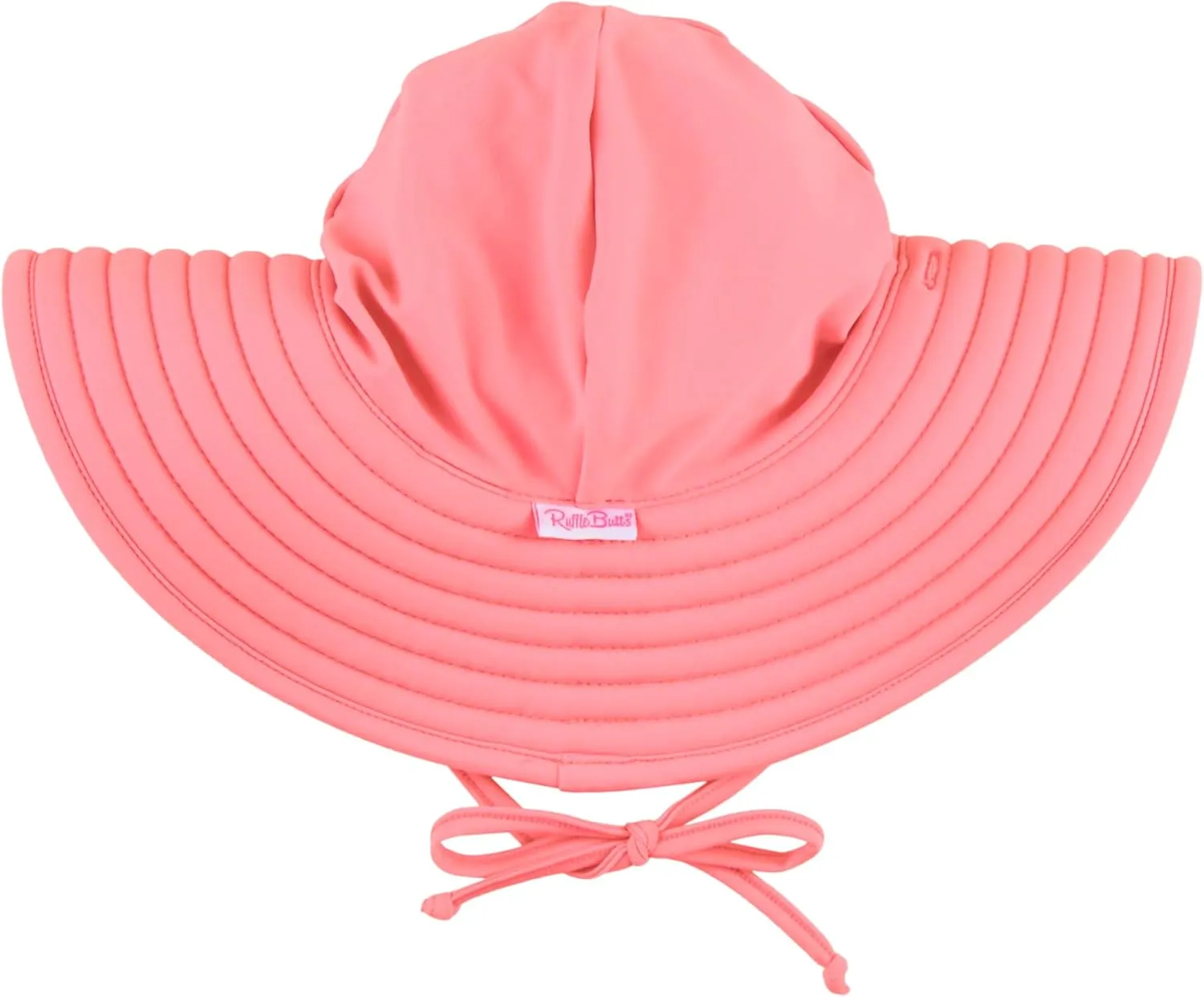 RuffleButts® Baby/Toddler Girls UPF 50  Sun Protective Wide Brim Swimwear Sun Hat