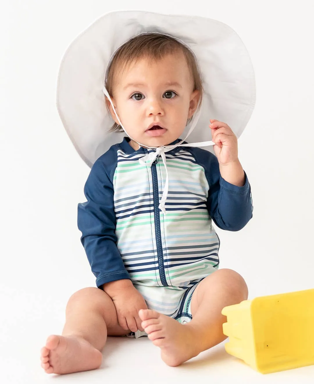 RuffleButts   RuggedButts - Kids White Sun Protective Hat