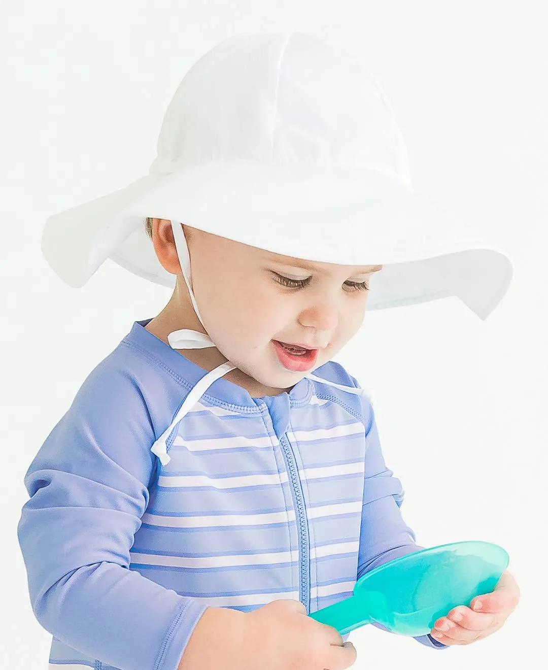 RuffleButts   RuggedButts - Kids White Sun Protective Hat