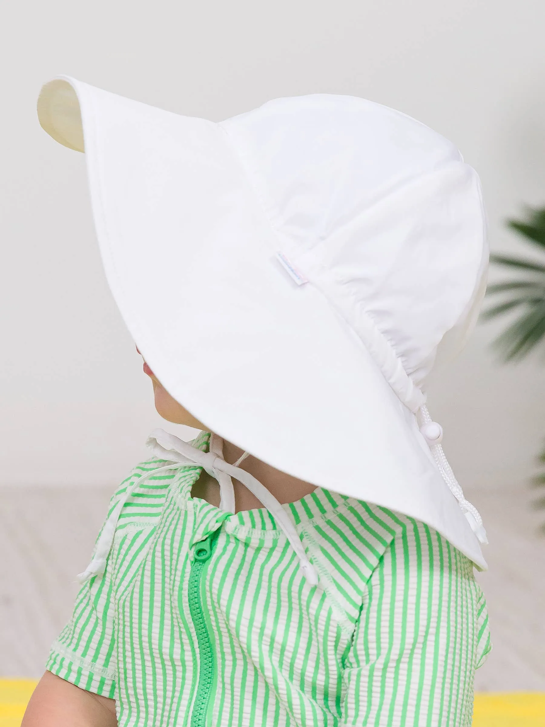 RuffleButts   RuggedButts - Kids White Sun Protective Hat