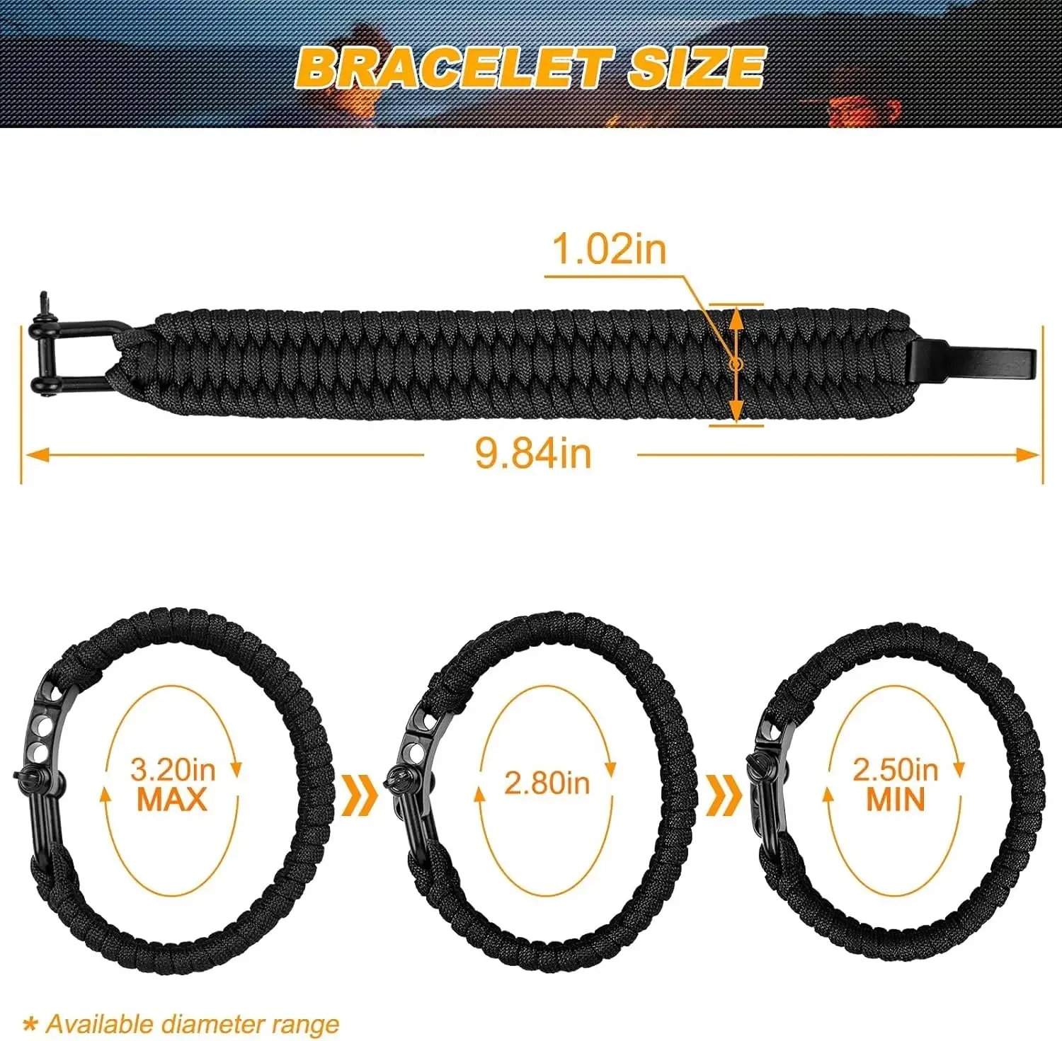 Safety First  Paracord Bracelet