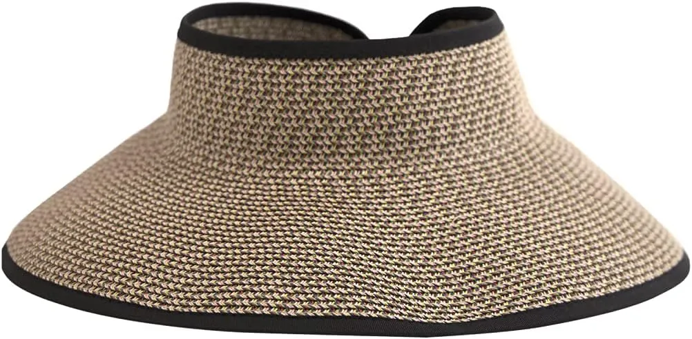 San Diego Hat Co. Women's One Size Ultrabraid Visor with Ribbon Binding, and Sweatband