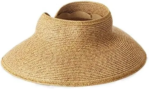 San Diego Hat Co. Women's One Size Ultrabraid Visor with Ribbon Binding, and Sweatband