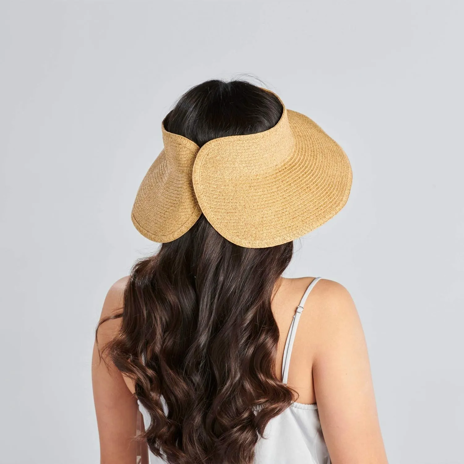 San Diego Hat Co. Women's One Size Ultrabraid Visor with Ribbon Binding, and Sweatband
