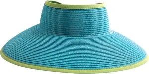 San Diego Hat Co. Women's One Size Ultrabraid Visor with Ribbon Binding, and Sweatband