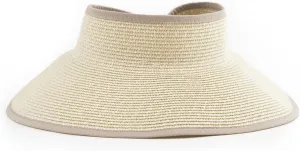 San Diego Hat Co. Women's One Size Ultrabraid Visor with Ribbon Binding, and Sweatband