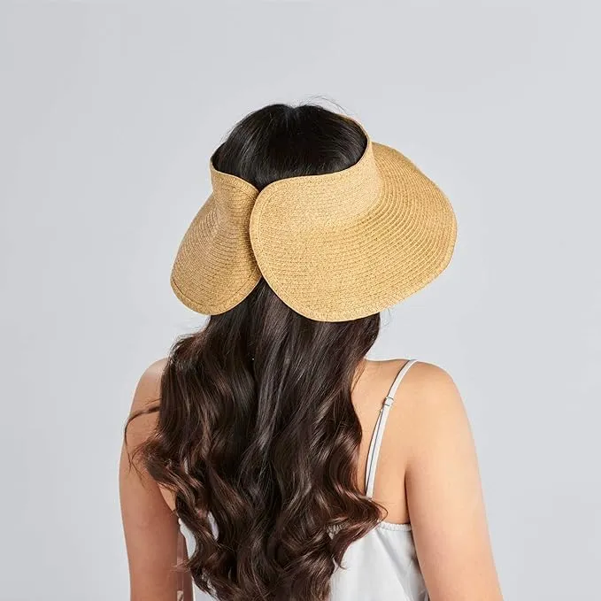 San Diego Hat Co. Women's One Size Ultrabraid Visor with Ribbon Binding, and Sweatband