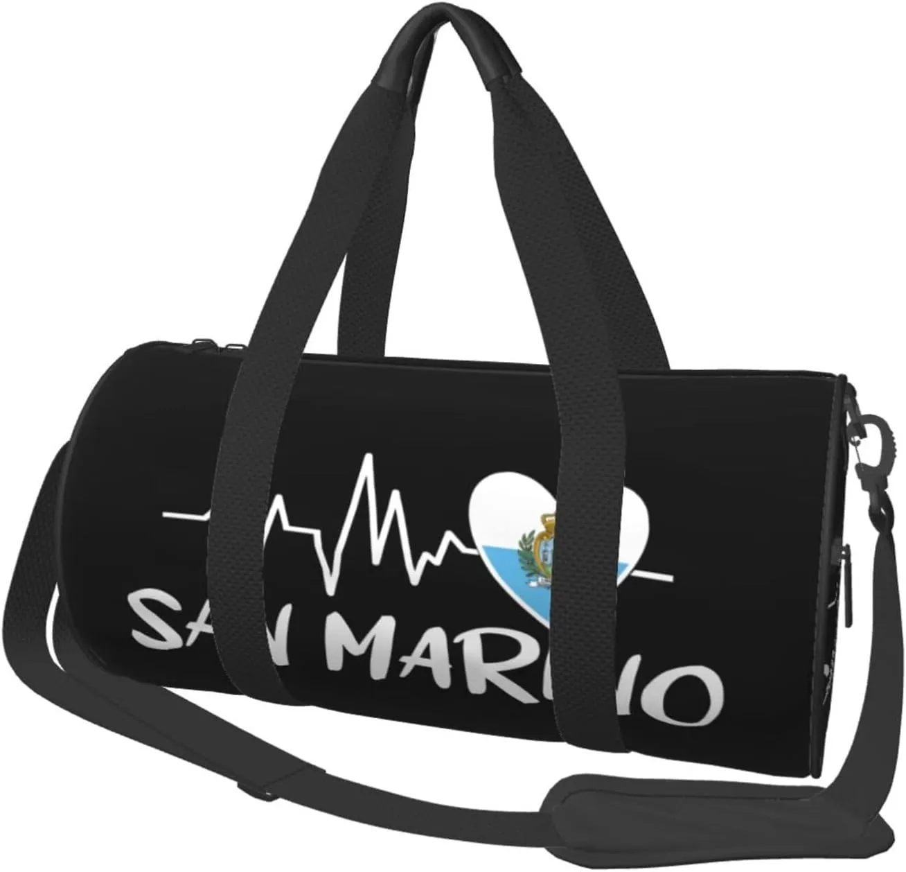 San Marino Heartbeat Duffel Bag Gym Bag Travel Sports Tote Large Foldable Beach Swim Yoga1