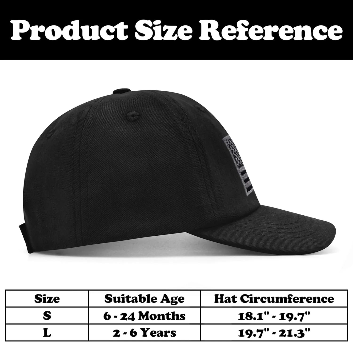 Sarfel Toddler Baseball Cap - USA Flag Design, American Style, Infant & Kids Sizes