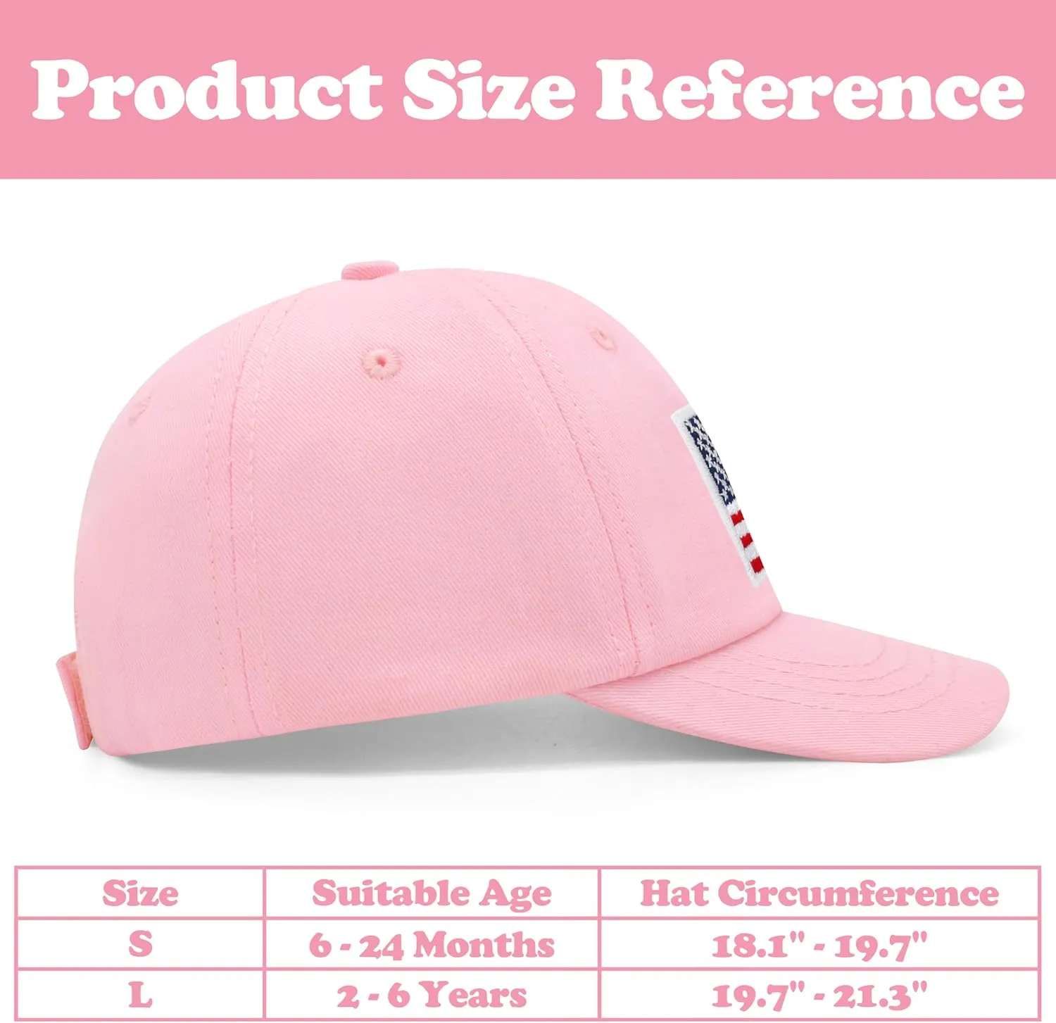 Sarfel Toddler Baseball Cap - USA Flag Design, American Style, Infant & Kids Sizes
