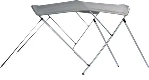 SBU Light Grey Aluminum 3-Bow Bimini Top Compatible for Baja Hammer I/O for Model Years 1997-2000