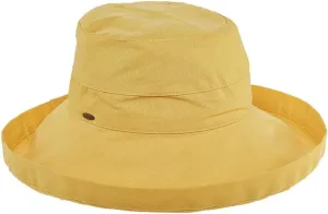 Scala Women's Cotton Hat with Inner Drawstring and Upf 50  Rating
